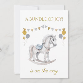 Benutzerdefiniertes Rockpferd mit bunten Fahnen Einladung