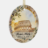 Benutzerdefiniertes Rom-Hochzeitsreise- oder Urlau Keramik Ornament (Rechts)