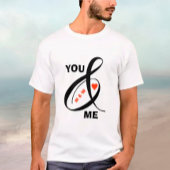 Benutzerdefiniertes romantisches Initialherz T-Shirt