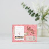 Benutzerdefiniertes romantisches Valentinstag-Lieb Rabattkarte (Stehend Vorderseite)