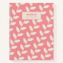 Benutzerdefiniertes rosa 70er Retro-Leaf-Muster Mo