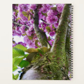 Benutzerdefiniertes rosa blühendes Baumkronen-Foto Planer (Rückseite)