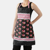 Benutzerdefiniertes rosa Cupcakes Punkt Muster auf Schürze (InSitu)
