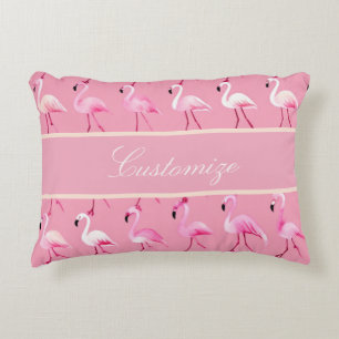 Benutzerdefiniertes rosa Flamingo Paradise Wasserf Dekokissen