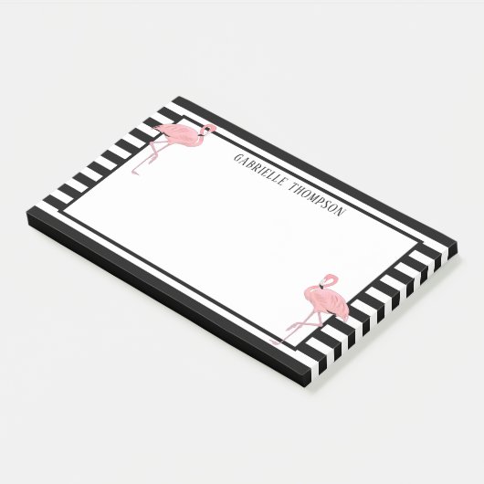 Benutzerdefiniertes rosa Flamingoos-Muster für Sch Post-it Klebezettel (angewinkelt)