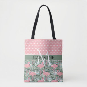 Benutzerdefiniertes Rosa Flamingos Palmwedel Muste Tasche