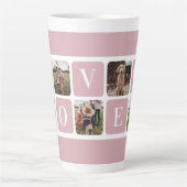 Benutzerdefiniertes rosa Foto Latte Tasse (Vorderseite)