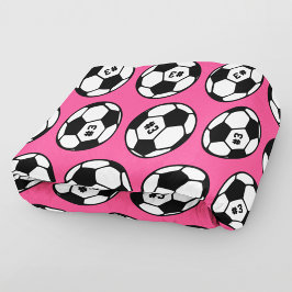Benutzerdefiniertes rosa Fußball-Kugelmuster Fleecedecke