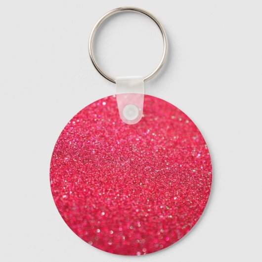 Benutzerdefiniertes rosa Glitzer Schlüsselanhänger (Vorderseite)