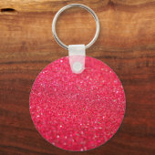 Benutzerdefiniertes rosa Glitzer Schlüsselanhänger (Vorderseite)