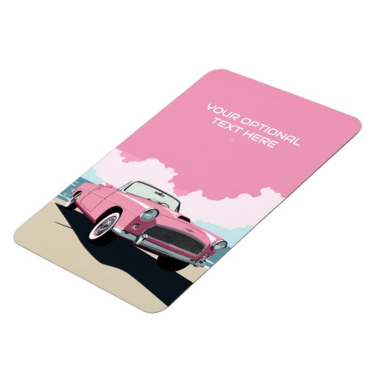 Benutzerdefiniertes rosa klassisches Auto Magnet (Linke Seite)