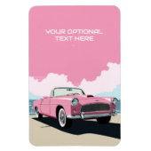 Benutzerdefiniertes rosa klassisches Auto Magnet (Vertikal)