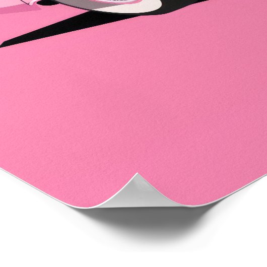 Benutzerdefiniertes rosa klassisches Auto Poster (Ecke)