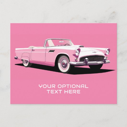 Benutzerdefiniertes rosa klassisches Auto Postkarte (Vorderseite)