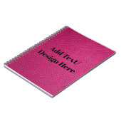 Benutzerdefiniertes rosa Leder Fügen Sie hier Ihre Notizblock (Linke Seite)