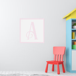 Benutzerdefiniertes rosa Letter A Monogram Retro-K Poster