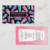 Benutzerdefiniertes rosa Lila Aquamarines Tumbler Visitenkarte (Vorne/Hinten)