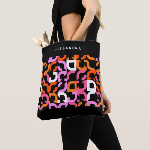 Benutzerdefiniertes Rosa Lila Orange Schwarzes Ret Tasche