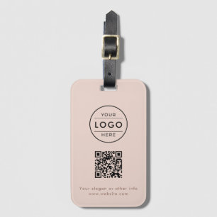 Benutzerdefiniertes Rosa Logo QR Roségold Gepäckanhänger