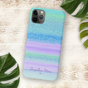 Benutzerdefiniertes Rosa Mintgrün Blau Lila Streif Case-Mate iPhone Hülle