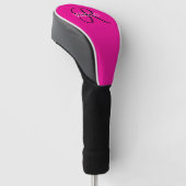 Benutzerdefiniertes rosa Monogramm Golf Headcover (angewinkelt)