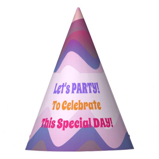 Benutzerdefiniertes rosa Party Partyhütchen (Vorderseite)