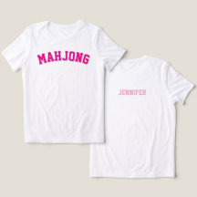 Benutzerdefiniertes Rosa Preppy Varsity Mahjong Gr