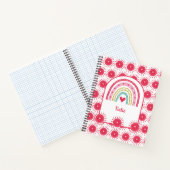 Benutzerdefiniertes Rosa Regenbogen-Monogramm Notizblock (Innenseite)