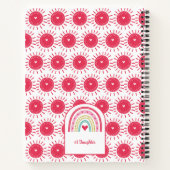 Benutzerdefiniertes Rosa Regenbogen-Monogramm Notizblock (Rückseite)