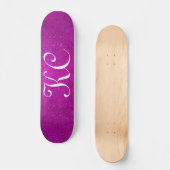 Benutzerdefiniertes rosa Rosa Glitzer-Skateboardde Skateboard (Vorderseite)