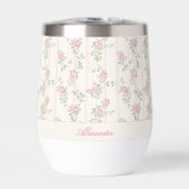 Benutzerdefiniertes rosa Rosen-Blumenmonogramm (Vorderseite)