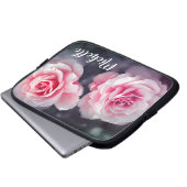 Benutzerdefiniertes rosa Rosen-Foto Laptopschutzhülle (Vorne Knopf)