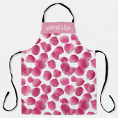 Benutzerdefiniertes Rosa Rosenblütenmuster Schürze (Vorderseite)