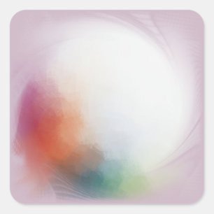 Benutzerdefiniertes Rosa Rot Gelb Orange Blau Grün Quadratischer Aufkleber