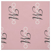 Benutzerdefiniertes rosa Schwarzes Monogramm-Muste Stoff (Muster)