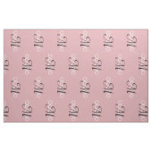 Benutzerdefiniertes rosa Schwarzes Monogramm-Muste Stoff (Fat Quarter (45,7 x 55,9 cm))