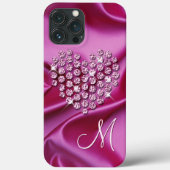 Benutzerdefiniertes rosa schwarzfarbene Diamanten Case-Mate iPhone Hülle (Rückseite)