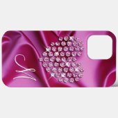 Benutzerdefiniertes rosa schwarzfarbene Diamanten Case-Mate iPhone Hülle (Rückseite (Horizontal))