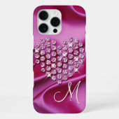 Benutzerdefiniertes rosa schwarzfarbene Diamanten  iPhone Hülle (Rückseite)