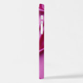 Benutzerdefiniertes rosa schwarzfarbene Diamanten  iPhone Hülle (Linke Seite)