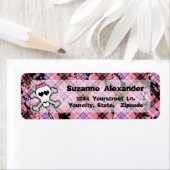 Benutzerdefiniertes rosa und schwarzer Schädel mit (Insitu)