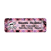 Benutzerdefiniertes rosa und schwarzer Schädel mit (Vorne)