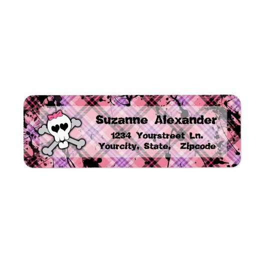 Benutzerdefiniertes rosa und schwarzer Schädel mit (Vorne)