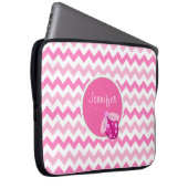 Benutzerdefiniertes rosa Zickzack Notebookgehäuse Laptopschutzhülle (Vorne Rechts)