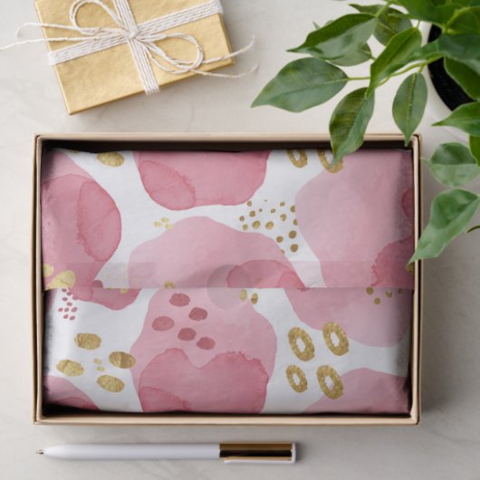 Benutzerdefiniertes rosafarbenes Blumenzettel - Pe Seidenpapier (Geschenk)