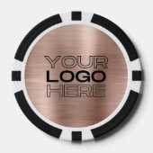 Benutzerdefiniertes Roségold-Geschäftslogo 100 num Pokerchips (Vorderseite)