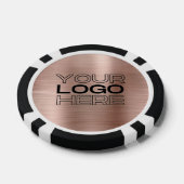 Benutzerdefiniertes Roségold-Geschäftslogo 100 num Pokerchips (Einzeln)