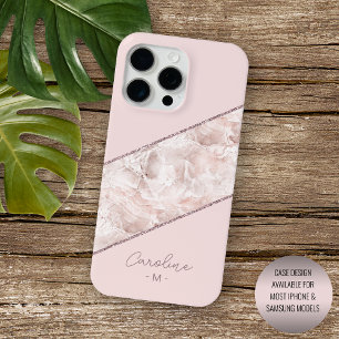 Benutzerdefiniertes Roségold Glitter Blush Pink Ma Case-Mate iPhone Hülle