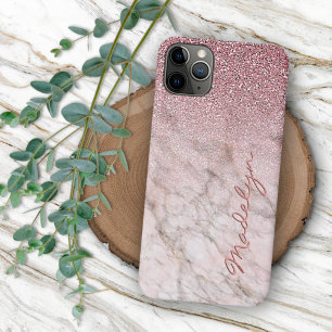 Benutzerdefiniertes Roségold-Glitter Blush Pink Ma Case-Mate iPhone Hülle