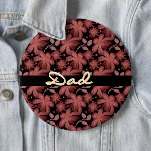 Benutzerdefiniertes rostfarbenes florales nahtlose button